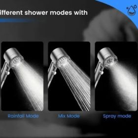 Shower Head, High Pressure Flow Multiple Modes, 5 Layers Filter, Hard Water Power Rinse, With Switch, Suitable For Pet Bathing, Vertical Shower, (Option: Upgraded9piecesetwith5filters)