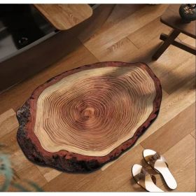 Wood Grain Diatomaceous Earth Mat, Super Absorbent Quick-Dry Non-Slip Rug For Kitchen, Bathroom, Bedroom - Unique Tree Ring Design Floor Mat (Option: 3524in6090cm)